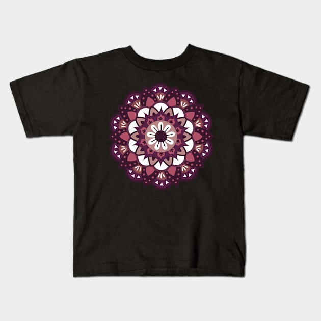 Flower Mandala Sacred Geometry Yogis Meditation Art Yoga Mantra Good Vibes Gift Kids T-Shirt by twizzler3b